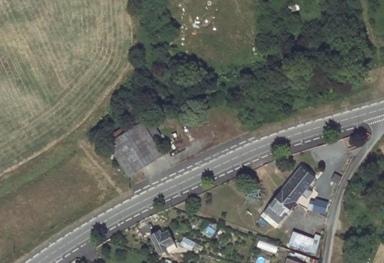 Vue cadastrale des trois parcelles sélectionnées (ortho IGN, Châteauroux)